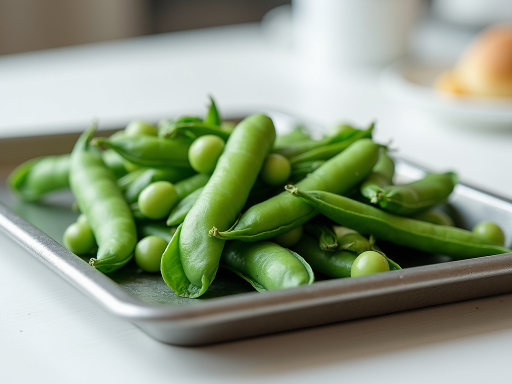 Fresh young pea shoots